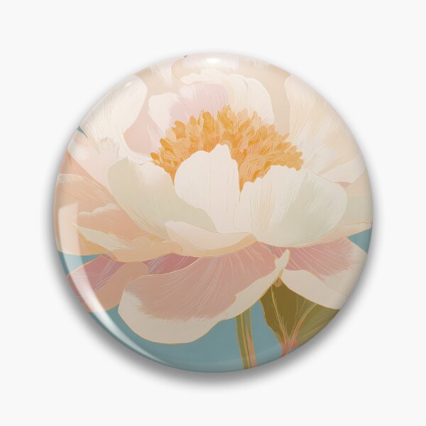 Item preview, Single Peony Bloom – Elegant Botanical Floral Art designed and sold by BobaBunny76.