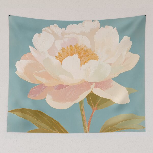 Item preview, Single Peony Bloom – Elegant Botanical Floral Art designed and sold by BobaBunny76.