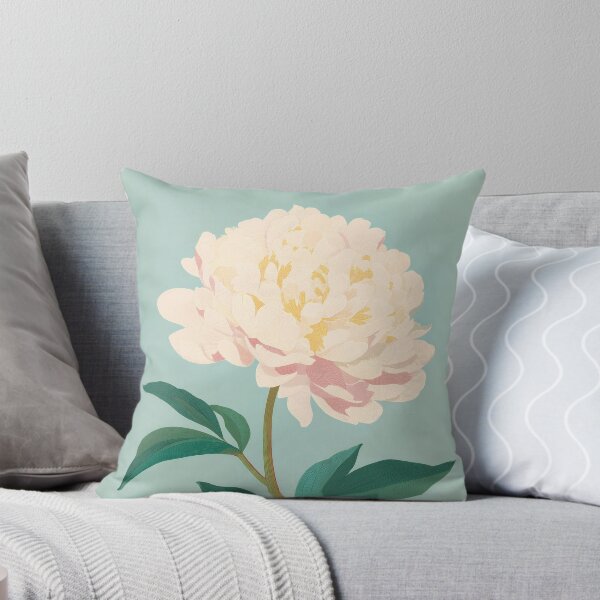Item preview, Single Peony Bloom – Elegant Botanical Floral Art designed and sold by BobaBunny76.