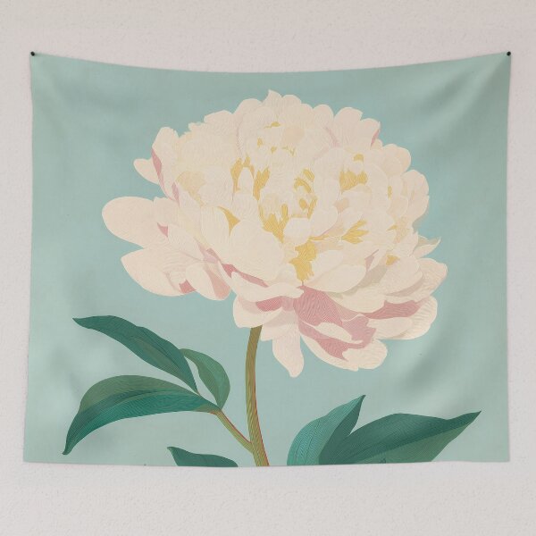 Item preview, Single Peony Bloom – Elegant Botanical Floral Art designed and sold by BobaBunny76.