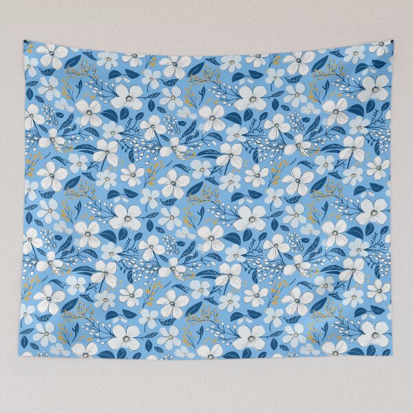Item preview, Blue Florals 27 designed and sold by Dawne's Designs.