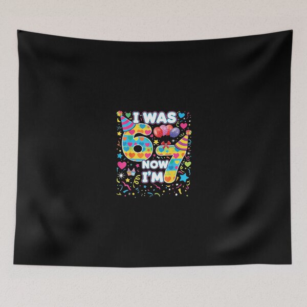 Item preview, 7Th Birthday Tee For Boys  Girls I Was 6 Now I'M 7 67 Meme designed and sold by Desdenhoshell.