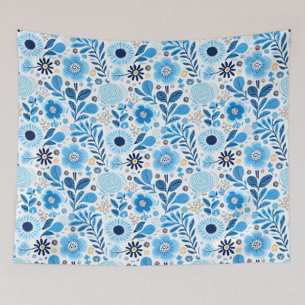Item preview, Blue Florals 28 designed and sold by Dawne's Designs.