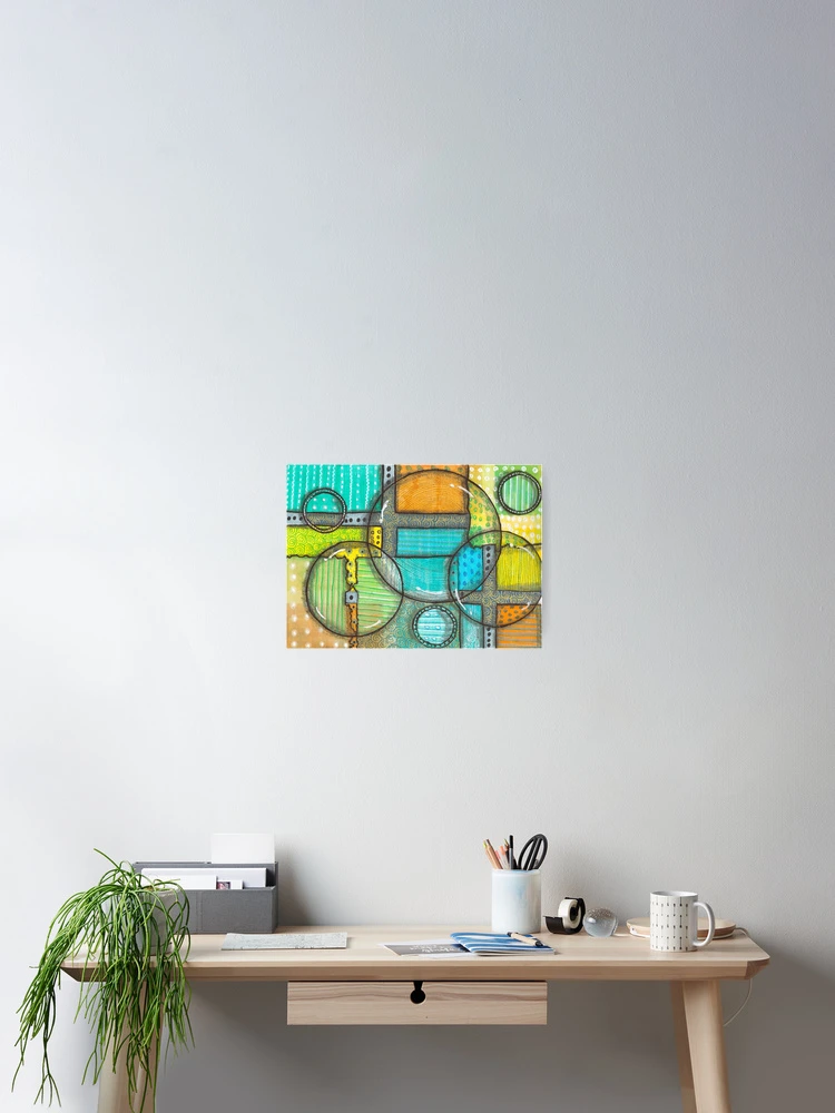 Thumbnail 2 of 3, Poster, Abstract Geometric Zentangle Patterns Drawing designed and sold by ColorWander.