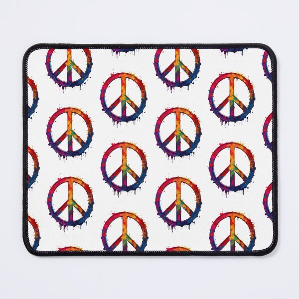 Item preview, Rainbow Peace Symbol Paint Splatter Art designed and sold by Fabricbella.