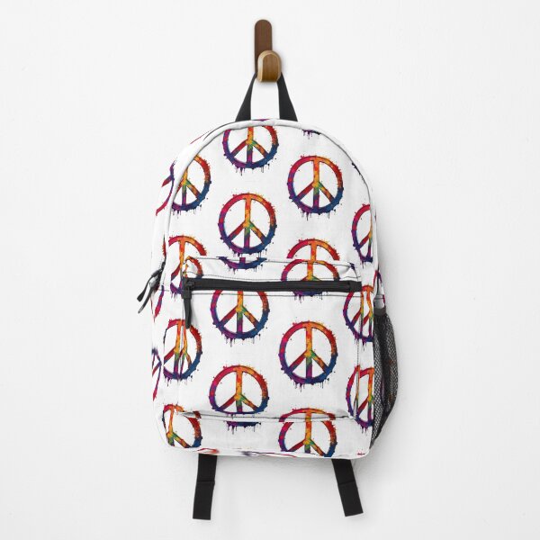 Item preview, Rainbow Peace Symbol Paint Splatter Art designed and sold by Fabricbella.