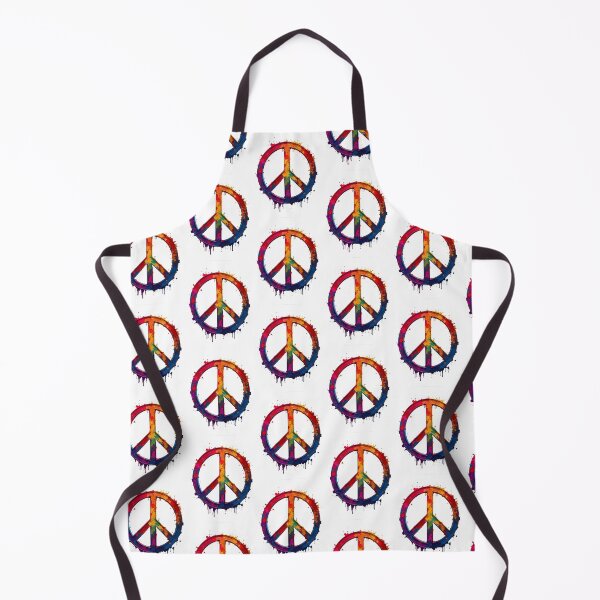 Item preview, Rainbow Peace Symbol Paint Splatter Art designed and sold by Fabricbella.