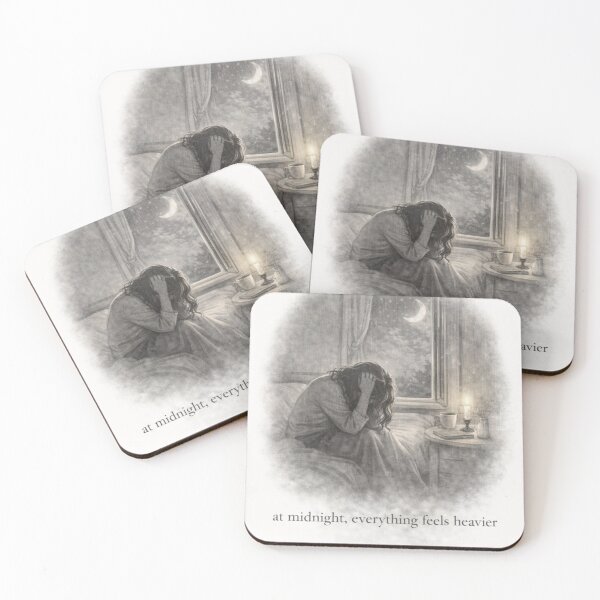 Item preview, At Midnight, Everything Feels Heavier designed and sold by ByKubraArt.