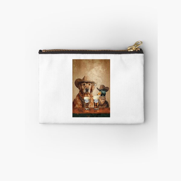 Item preview, 2 Cowboy Dogs Lighting Up & Drinking Beer – Funky Western Art Print Poster | Vintage Saloon Style Wall Decor designed and sold by jenniferkimbal.