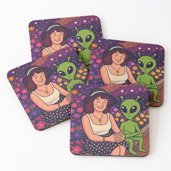 Item preview, Alien Zoo Garden — Whimsical Cosmic Encounter designed and sold by LuxuryApparels.