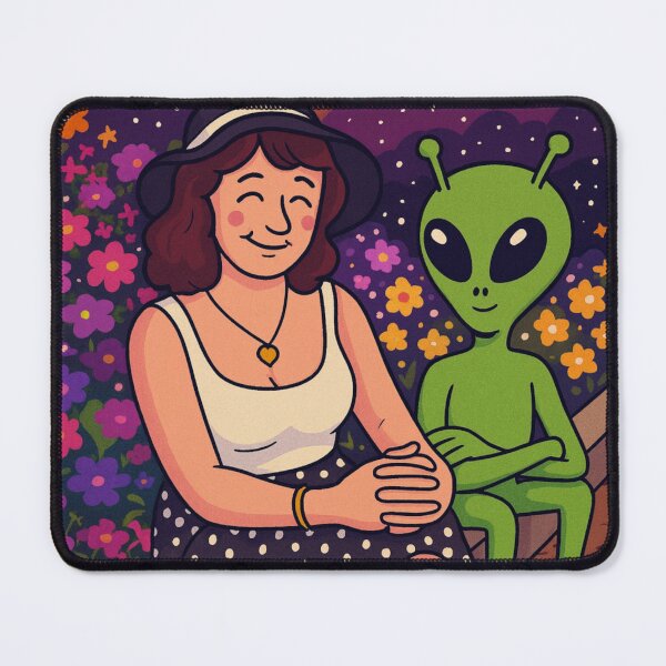 Item preview, Alien Zoo Garden — Whimsical Cosmic Encounter designed and sold by LuxuryApparels.