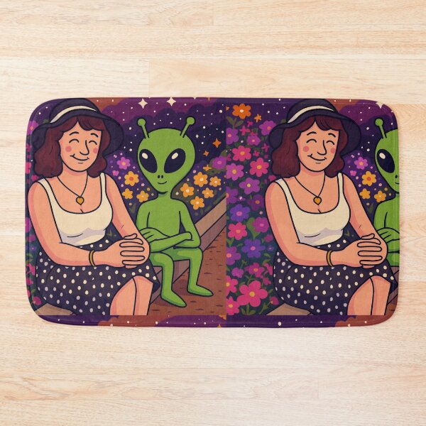 Item preview, Alien Zoo Garden — Whimsical Cosmic Encounter designed and sold by LuxuryApparels.