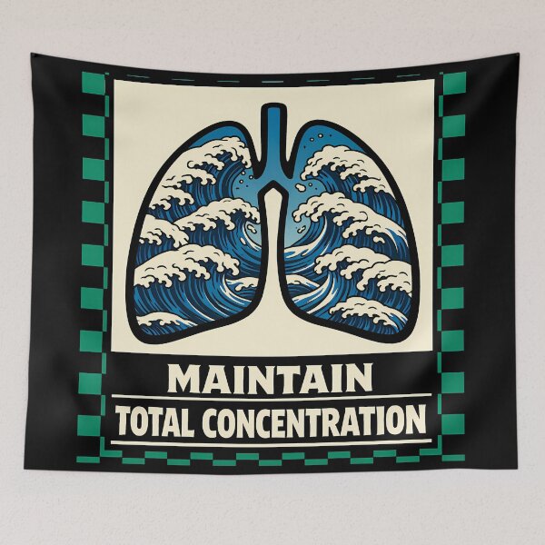 Item preview, Total Concentration Breathing Retro Poster designed and sold by agearb.