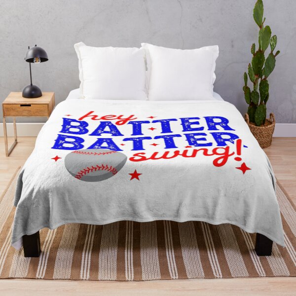Item preview, Hey Batter Batter Swing Baseball Typography Art – Fun Sports Quote Print for Players & Fans designed and sold by Bright Nest Studio.