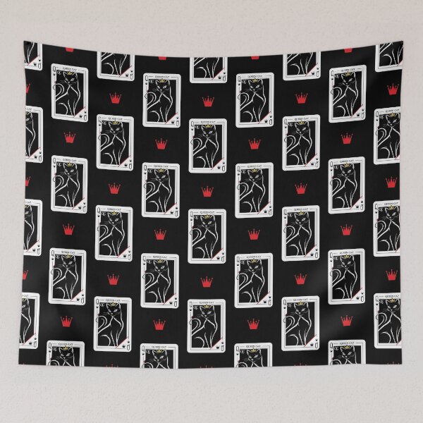 Item preview, Cat Queen of Hearts – Gothic Playing Card Black Cat Artwork, Witchy Aesthetic Wall Art designed and sold by MonNoir.