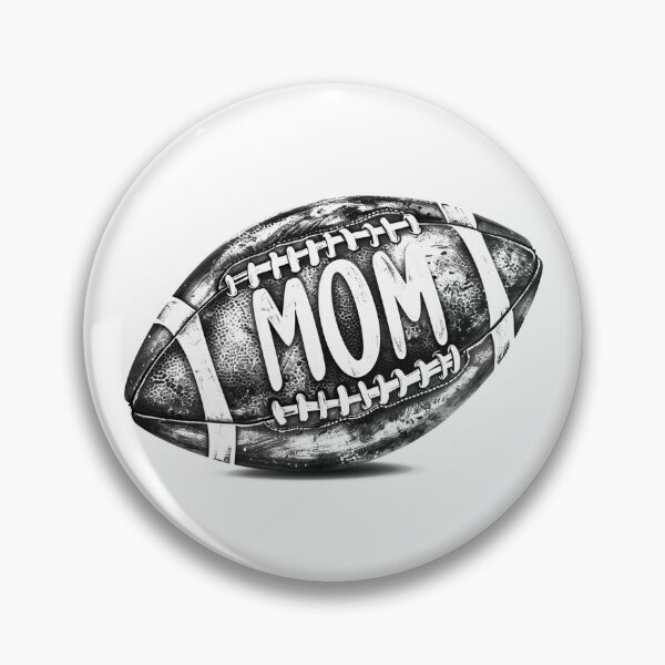 Item preview, Football Mom – Grunge American Football Typography (Black & White) designed and sold by inkoutninja.