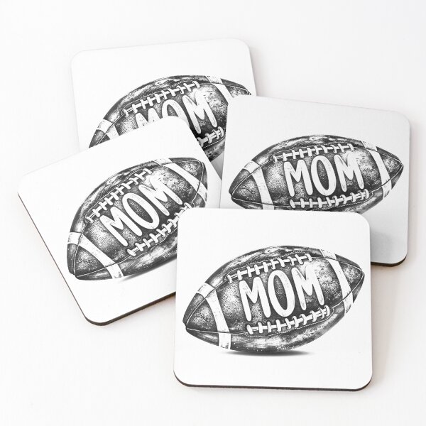 Item preview, Football Mom – Grunge American Football Typography (Black & White) designed and sold by inkoutninja.