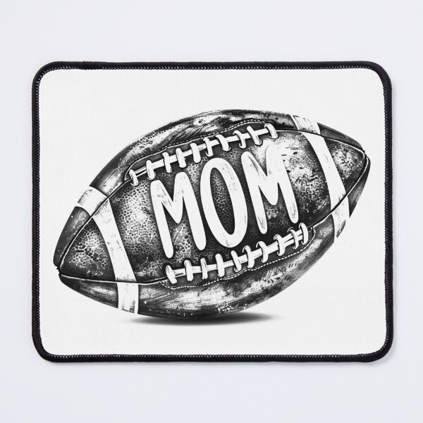 Item preview, Football Mom – Grunge American Football Typography (Black & White) designed and sold by inkoutninja.