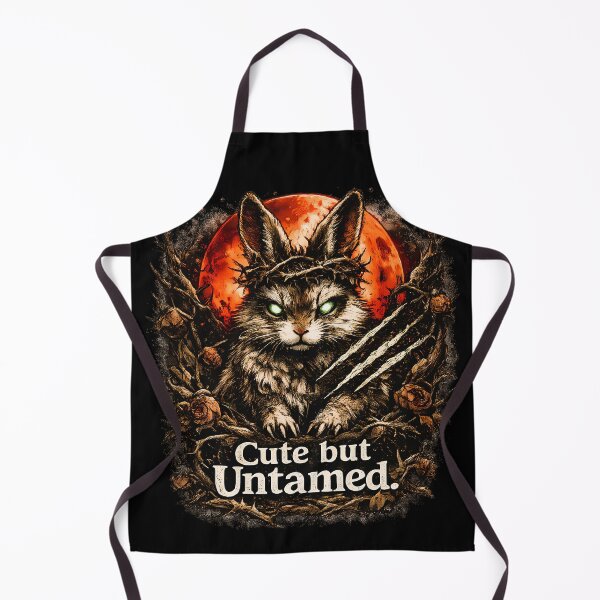 Item preview, Cute but Untamed – Wild Rabbit Under the Red Moon designed and sold by Astralia.