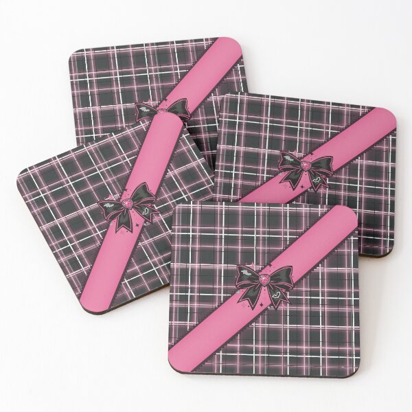 Item preview, Gothic Black Bow with Pink Gem & Bats With Pattern designed and sold by CowlyCryptik.