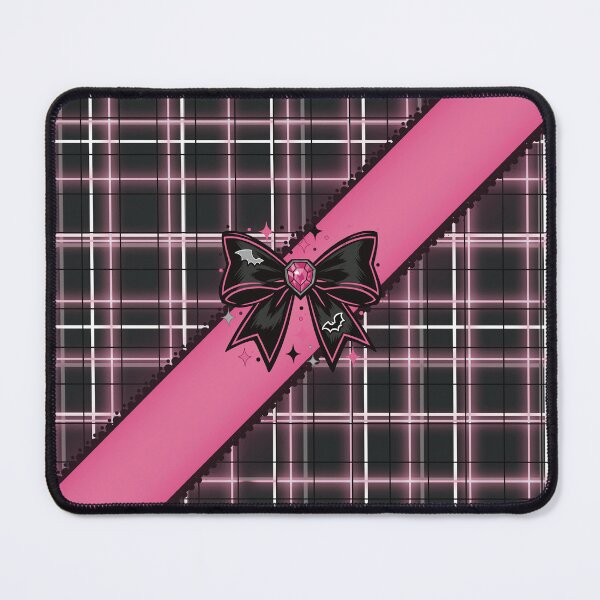 Item preview, Gothic Black Bow with Pink Gem & Bats With Pattern designed and sold by CowlyCryptik.