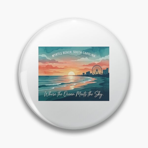 Item preview, Ethereal Myrtle Beach Sunset Watercolor Sky designed and sold by MyrtlesBest.