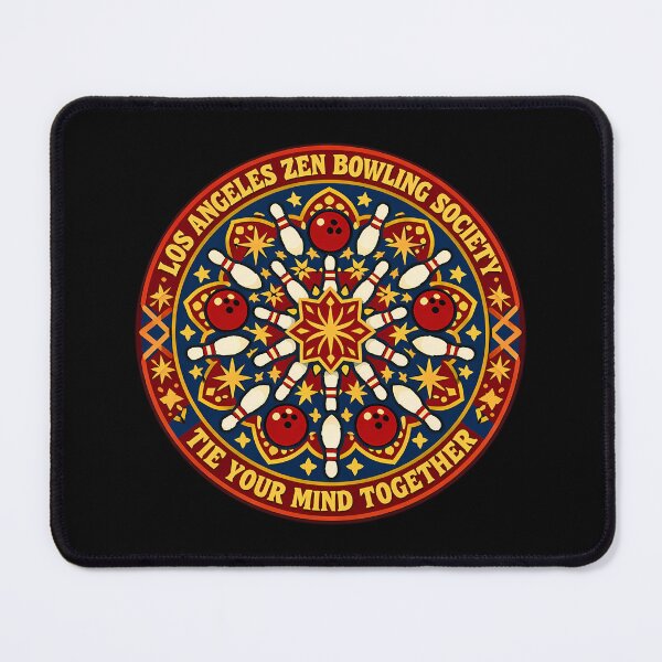 Item preview, Zen Bowling Society Psychedelic Mandala Emblem designed and sold by agearb.