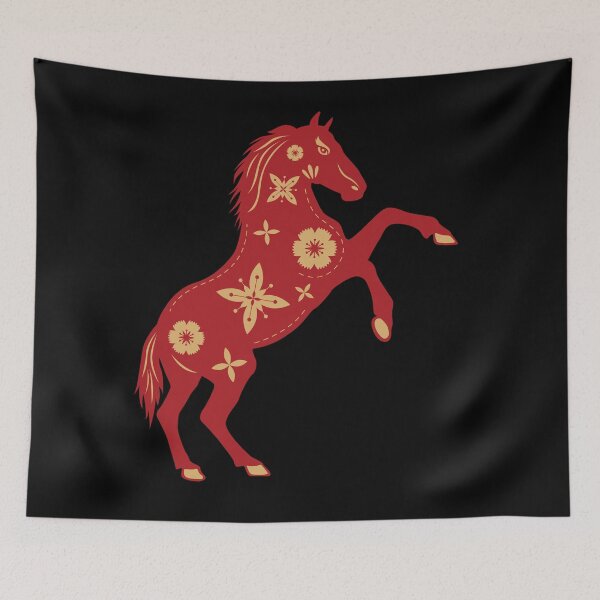 Item preview, Luxe Fire Horse 2026 On Black designed and sold by AnimaliaStar.
