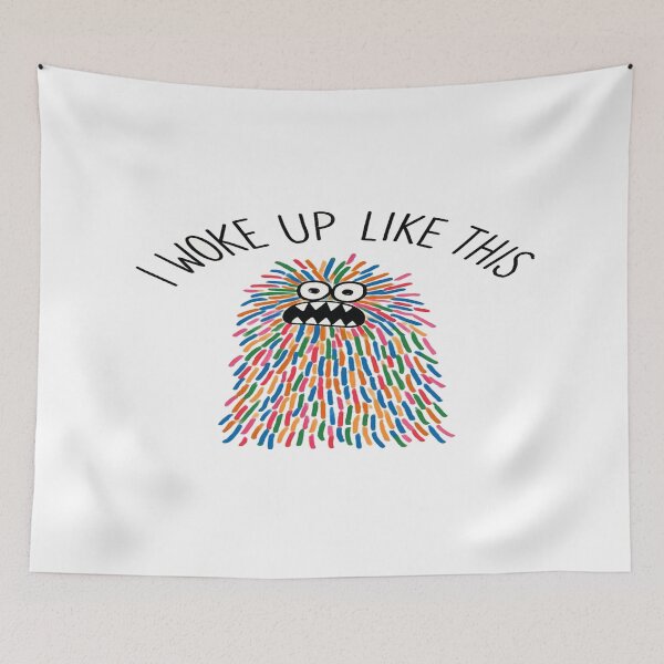 Item preview, I Woke Up Like This Monster Art – Funny Colorful Character Print for Kids & Playful Spaces designed and sold by Bright Nest Studio.
