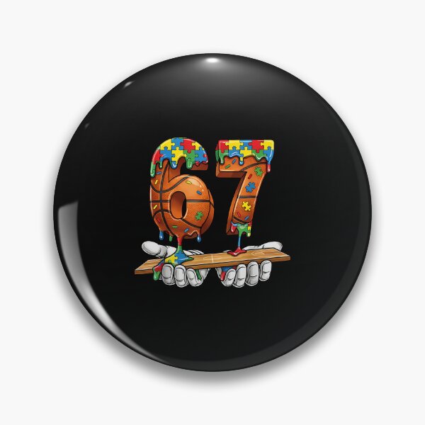 Item preview, Baseball 67 Puzzle Drip Six Seven Meme Boys Autism Awareness designed and sold by Cokonatss.