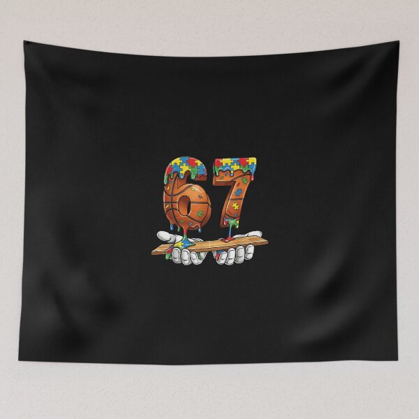 Item preview, Baseball 67 Puzzle Drip Six Seven Meme Boys Autism Awareness designed and sold by Cokonatss.