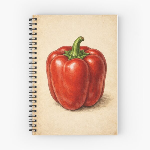 Item preview, Vintage Red Bell Pepper Botanical Print - Farmhouse Kitchen Wall Art designed and sold by Darlin8888.