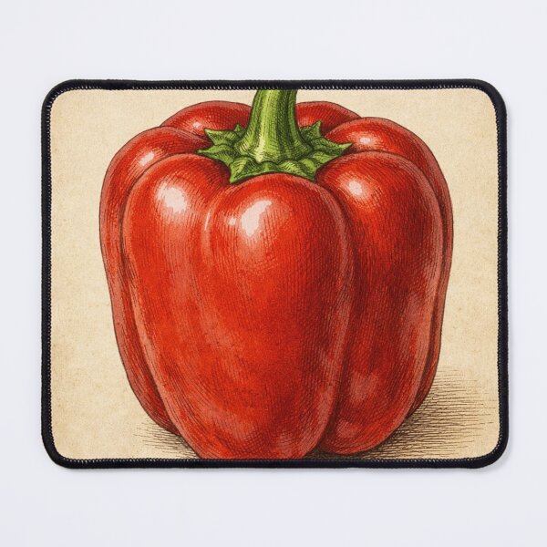 Item preview, Vintage Red Bell Pepper Botanical Print - Farmhouse Kitchen Wall Art designed and sold by Darlin8888.