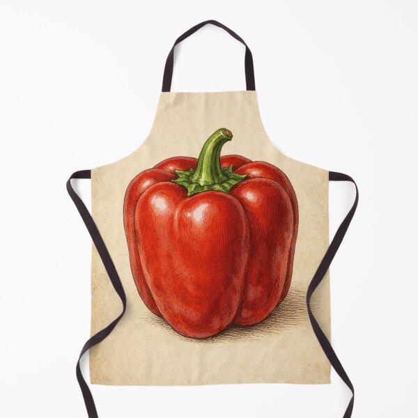 Item preview, Vintage Red Bell Pepper Botanical Print - Farmhouse Kitchen Wall Art designed and sold by Darlin8888.