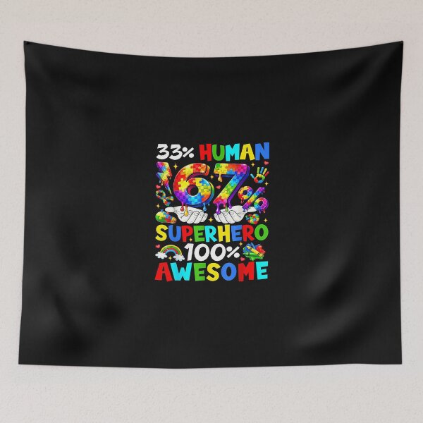 Item preview, 33 Human 67 Superhero Autism Awareness Funny Men Women Kid designed and sold by Cokonatss.