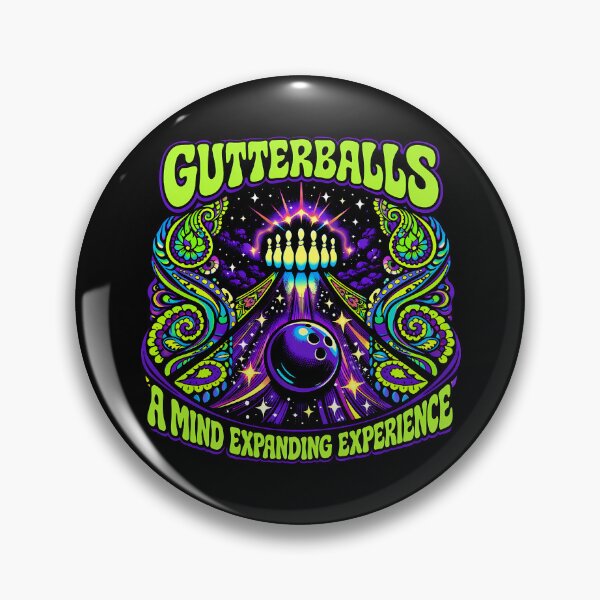Item preview, Psychedelic Cosmic Bowling Gutterball Vintage Poster designed and sold by agearb.