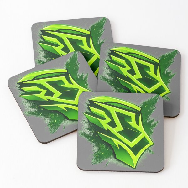 Item preview, Green Toxic Strike - Abstract Neon Graffiti Art designed and sold by HubiUrbanStudio.