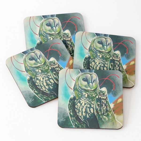 Item preview, Owl Mystics with Geometric Wings designed and sold by Rishstrethphoto.