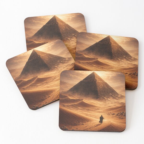 Item preview, Ancient Pyramid in the Desert | Lone Traveller Lost Civilization Wall Art designed and sold by Element Horizon Studio.