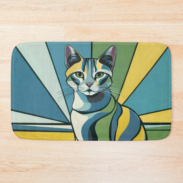 Item preview, Mid Century Modern Cat Art Print – Retro 1950s Atomic Cat Illustration, Minimalist MCM Wall Decor designed and sold by Tamas Das.