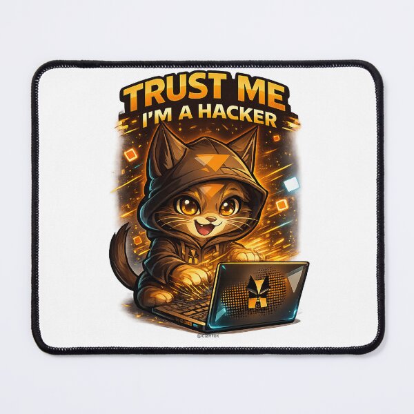 Item preview, Trust Me I’m a Hacker Cat | Cute Programmer Kitty | Cyberpunk Gaming Cat | Funny Coder Meme | Tech Geek Gift designed and sold by Clavrox.