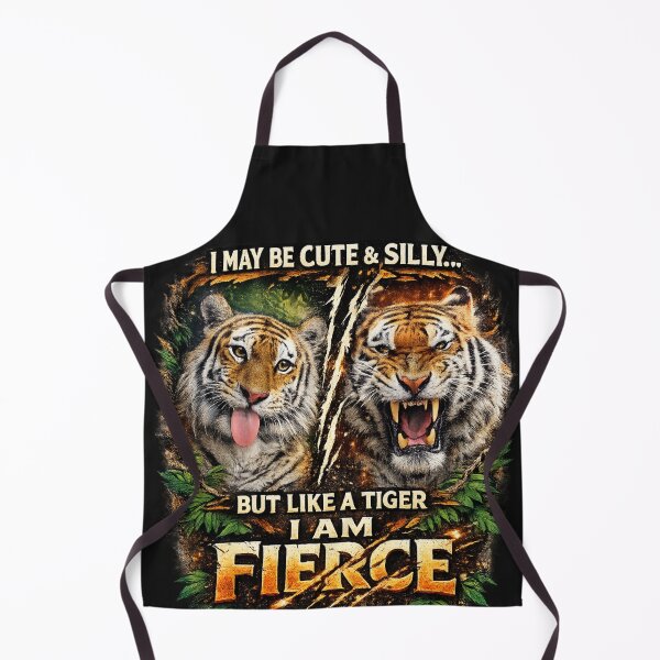 Item preview, I May Be Cute And Silly But Like A Tiger I Am Fierce designed and sold by BlessedKaren.
