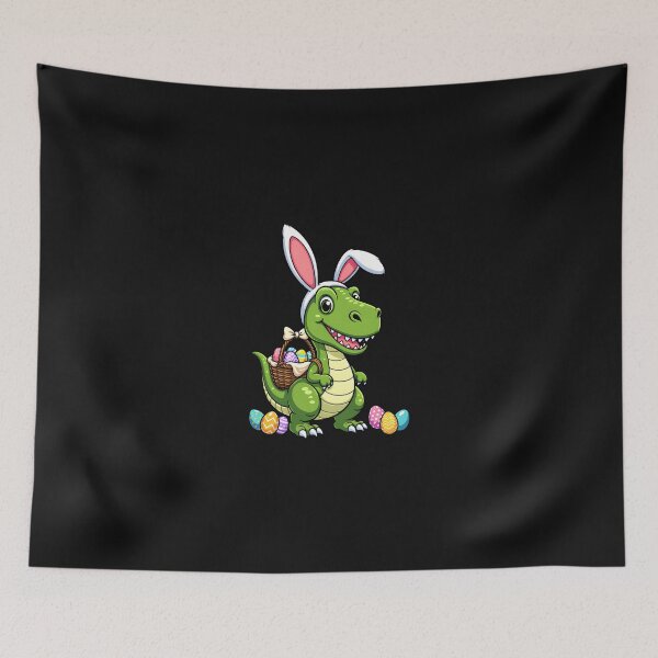Item preview, Cute Dinosaur With Bunny Easter Egg Hunt Design designed and sold by Cokonatss.