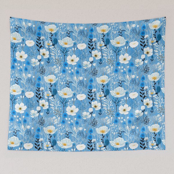 Item preview, Blue Florals 36 designed and sold by Dawne's Designs.