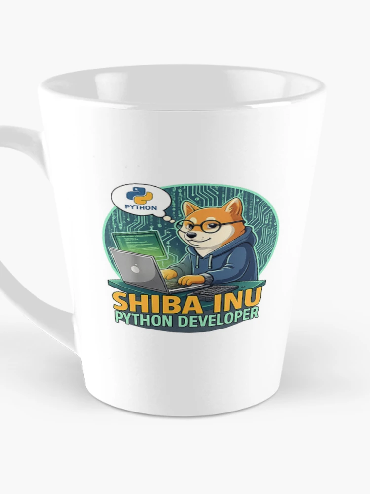 Thumbnail 3 of 4, Coffee Mug, Shiba Inu Python Developer - Coding Dog Geek Art designed and sold by craftedd.