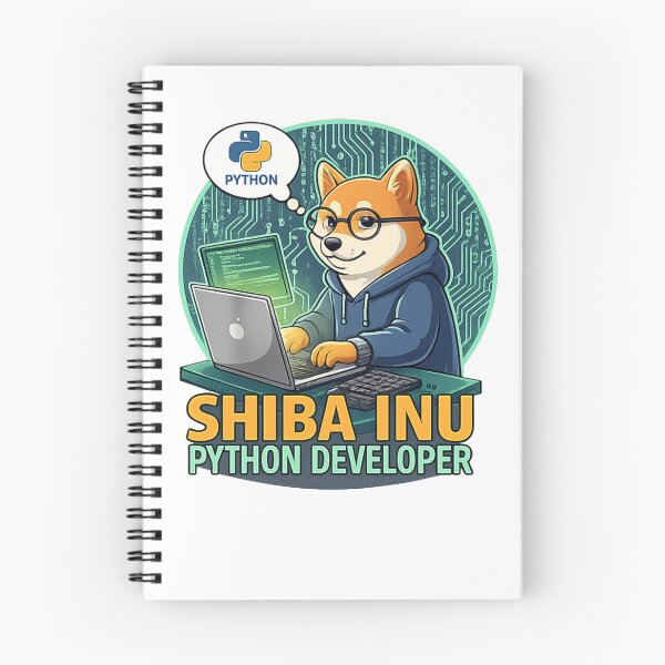 Item preview, Shiba Inu Python Developer - Coding Dog Geek Art designed and sold by craftedd.