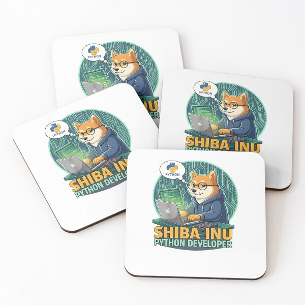 Item preview, Shiba Inu Python Developer - Coding Dog Geek Art designed and sold by craftedd.