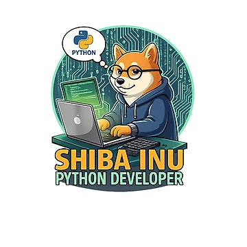 Artwork thumbnail, Shiba Inu Python Developer - Coding Dog Geek Art by craftedd