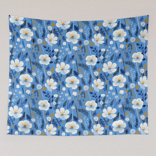 Item preview, Blue Florals 38 designed and sold by Dawne's Designs.