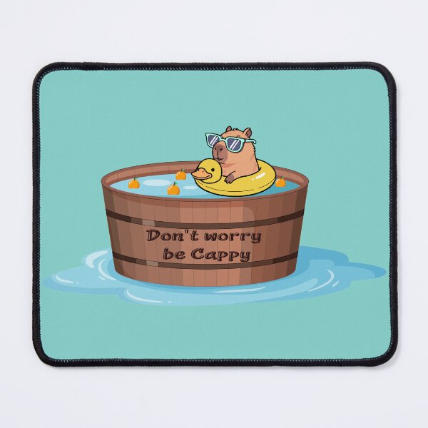 Item preview, Don’t Worry Be Cappy – Cute Capybara Relaxing Cartoon designed and sold by Naya Fankar .